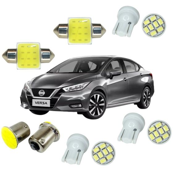Imagem de Kit Lâmpadas Led Luz Teto Placa Farolete Ré Pingão 8 Leds Torpedo Leds Cob 31mm 1 Polo Nissan Versa