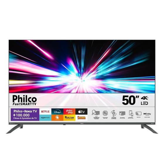 Smart Tv 50'' Philco Ptv50va4regb Roku Tv Led Dolby Audio