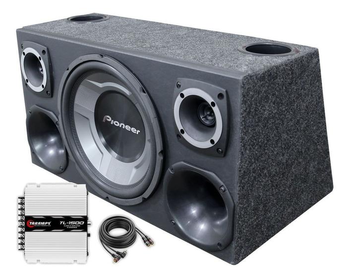 Imagem de Caixa Som Automotivo Trio Sub Pioneer + Taramps Tl1500