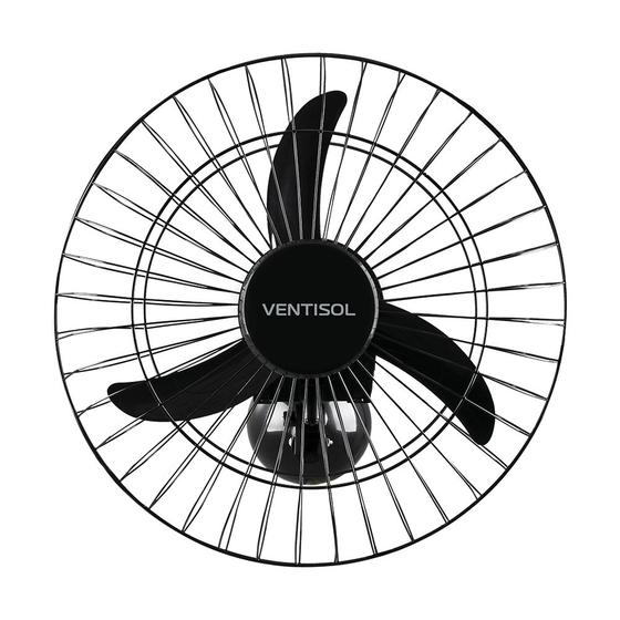 Imagem de Ventilador de Parede Ventisol Oscilante 50cm Preto Grade Aco Bivolt 127v/220v