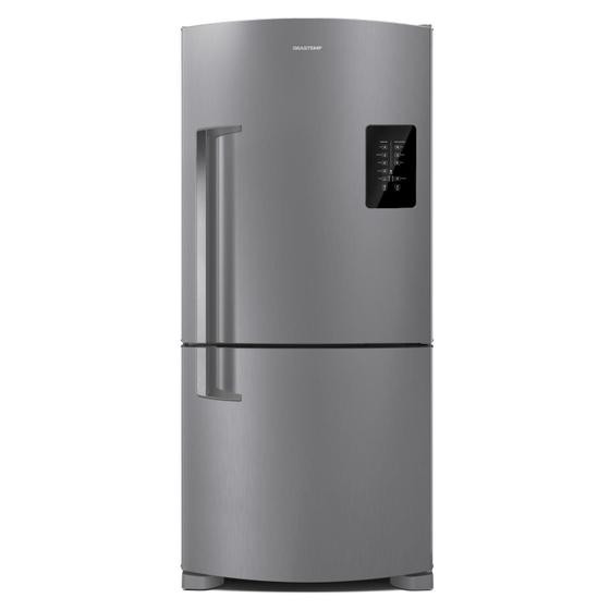 Imagem de Geladeira Brastemp Frost Free Inverse 588 litros cor Inox com Smart Bar - BRE85AK