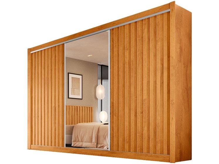Imagem de Guarda-roupa Casal com Espelho 3 Portas de Correr