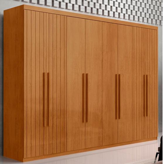 Imagem de Guarda Roupa Casal Toronto MDF 8 Portas e 4 Gavetas Moderna Mobília
