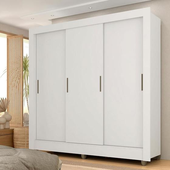 Imagem de Guarda Roupa Casal 3 Portas 1 Gavetas Alice Branco