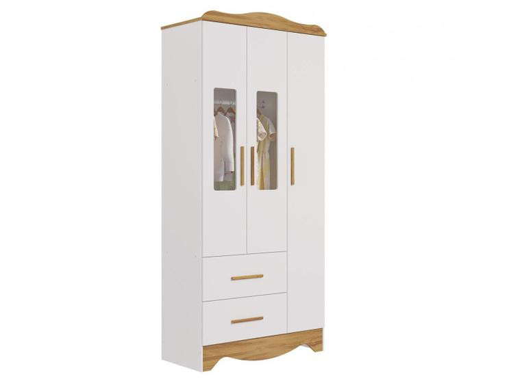 Imagem de Guarda-roupa 2 Gavetas 3 Portas Moveis Peroba Harmonia