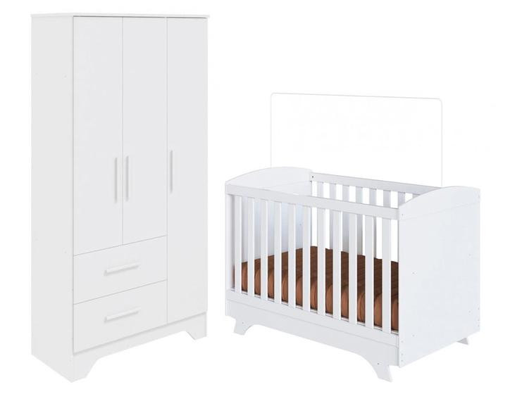 Imagem de Guarda-roupa de Bebê 2 Gavetas 3 Portas Moveis 