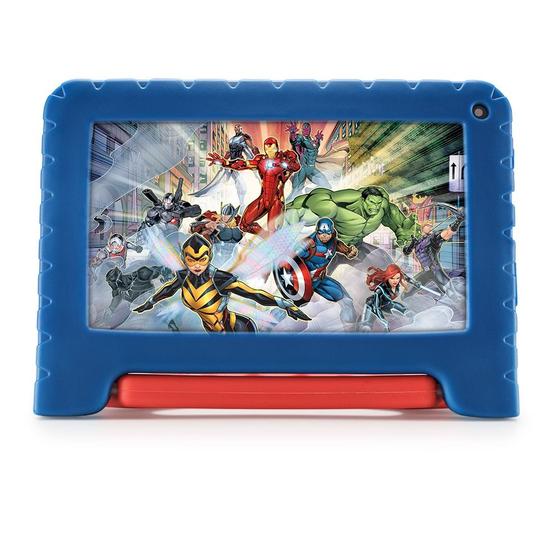 Imagem de Tablet Multi Avengers com Controle Parental 7 pol 4GB RAM 64GB Android 13 Quad Core + Case + Wi-fi - NB417