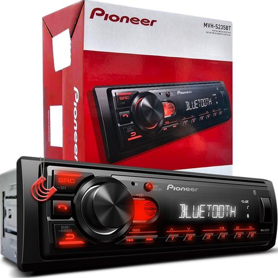 Imagem de Pioneer MVH S235BT Radio FM Aparelho MP3 Player Som Automotivo Bluetooth Usb RCA Potencia