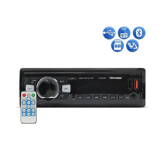 Imagem de Rádio Automotivo Bluetooth Mp3 Player USB SD Roadstar - RS2605BR ES