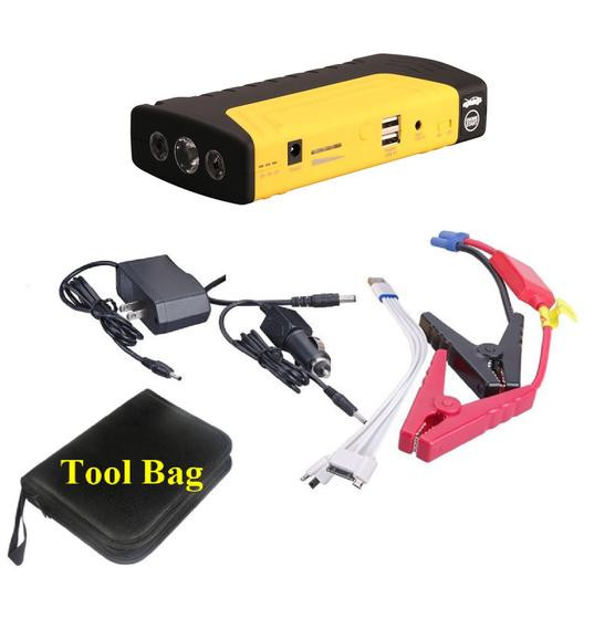 Imagem de Carregador De Bateria Auxiliar Partida Ignição Rápida Carro Moto 12v Portátil Automotivo Emergência