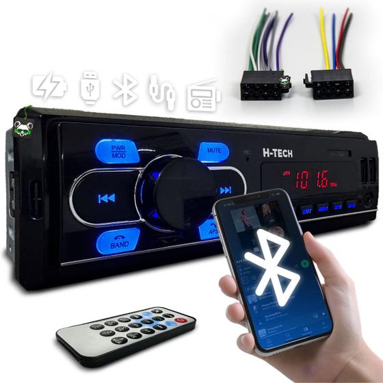 Imagem de Rádio Mp3 Player Som Carro Automotivo Bluetooth Sd USB 1 Din