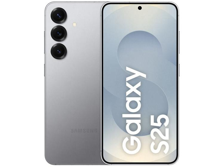 Imagem de Samsung Galaxy S25 5G 256GB Galaxy AI Prata 6,2" 12GB RAM Câm. Tripla 50+12+10MP Bateria 4000mAh Dual Chip