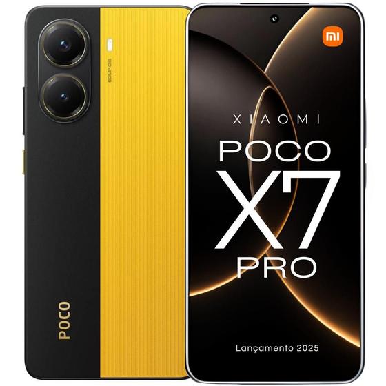 Imagem de Smartphone POCO X7 PRO 5G 512GB  256GB Lançamento 2025 NFC tela Amoled 120 Hz Câmera tripla 4K 50MP OIS Design Premium Top de linha proteção IP68