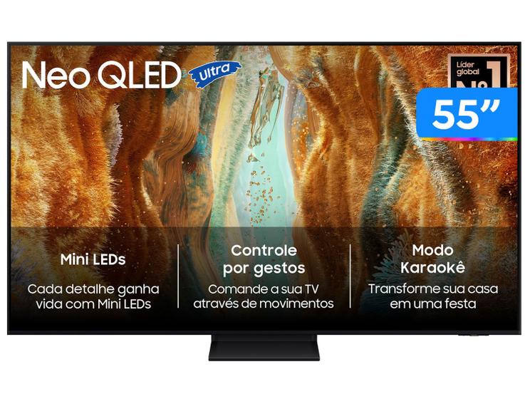 Imagem de Smart TV 55" Samsung Ultra 4K Neo QLED Ultra QN70F QN55QN70FAGXZD 120Hz Tizen NQ4 AI Gen2 Bixby Alexa 4 HDMI
