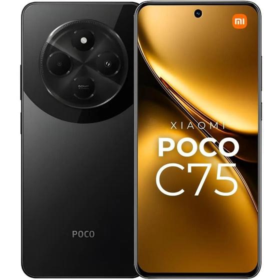 Imagem de Smartphone Celular Xiaomi POCO C75 NFC 120Hz 256GB 8GB câmera tripla 50MP 8MP tela 6.88 120Hz Aparelho Top 1 Custo benefício Garantia 12 Meses Oficial