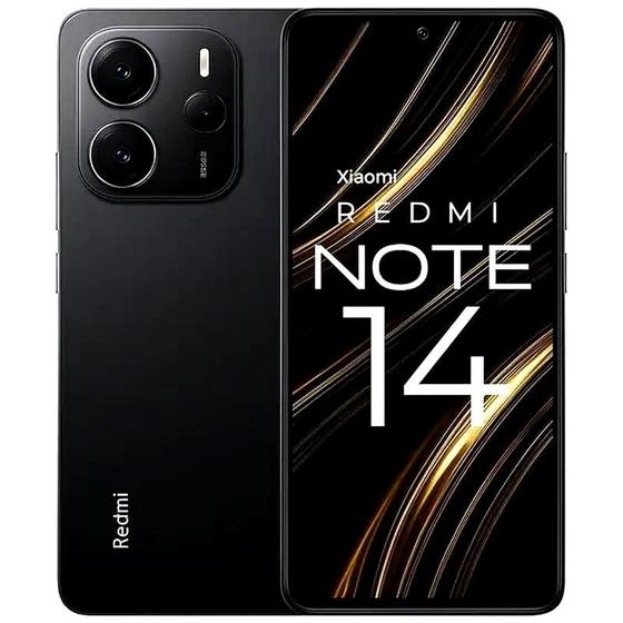 Imagem de Smartphone Xiaomi Redmi Note 14 4G 256GB, 8GB RAM 8GB Expansível, Tela 6,6, 90Hz, Câmera 50MP, Bateria 5000mAh, Dual SIM  Preto