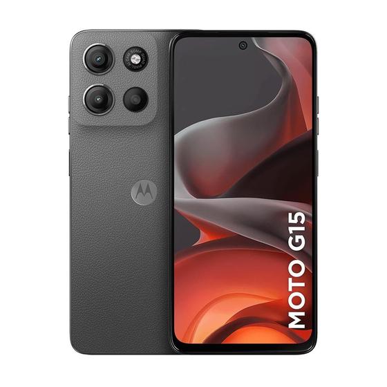 Imagem de Smartphone Motorola Moto g15 256GB, 4GB RAM, 8GB Ram Boost e Camera 50MP com AI, Night Vision, Bateria de 5200 mAh, Tela FHD 6.7 