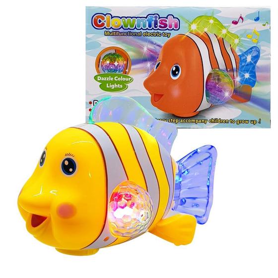 Imagem de Brinquedo Infantil Peixe Palhaço Com Som Luzes E Movimentos
