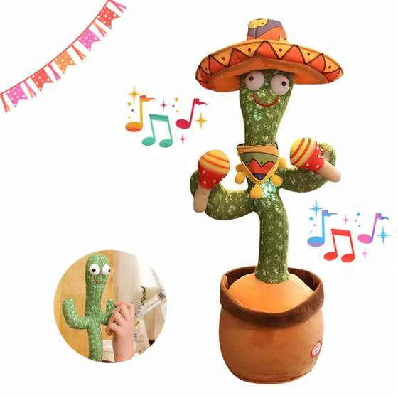 Imagem de Brinquedo Luz Led Cacto Dançante Recarregável Infantil