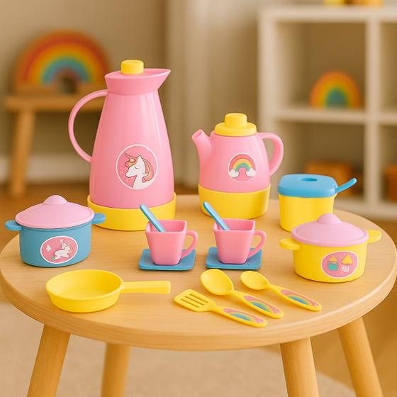 Imagem de Kit Unik Café E Panelas Brinquedo Cozinha Infantil Samba Toys