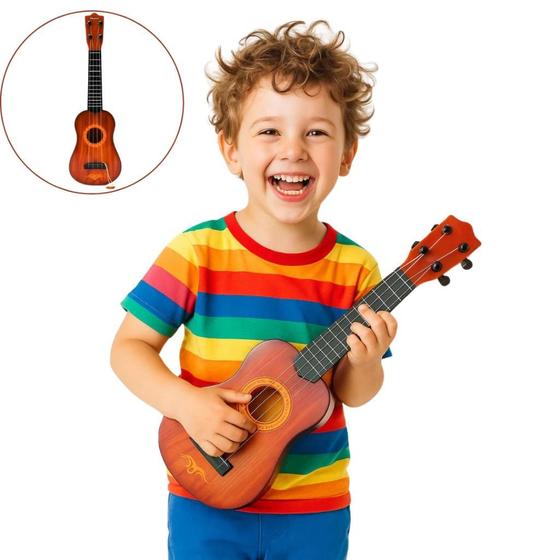Imagem de Brinquedo Mini Violão Musical Cavaquinho Infantil Ideal Para Crianças