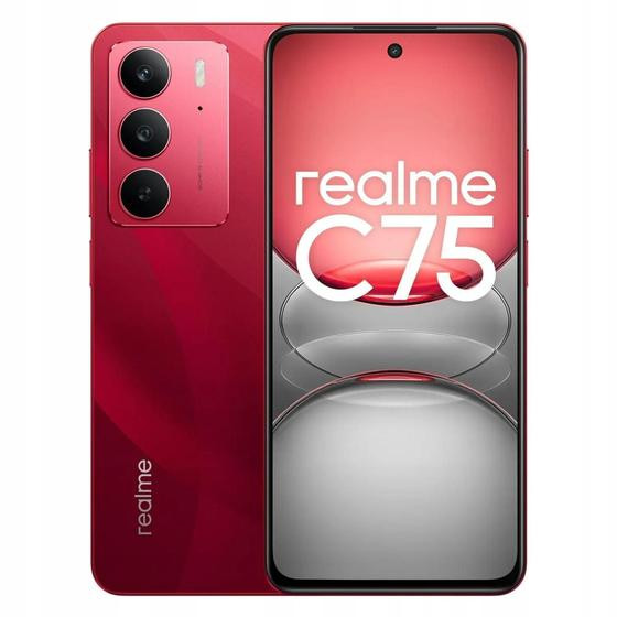 Imagem de Smartphone Realme C75 8gb de RAM 256gb Dual Sim NFC + Capa Protetora - Vermelho