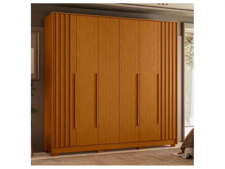 Imagem de Guarda-roupa Casal 4 Gavetas 6 Portas Móveis Albatroz Deville