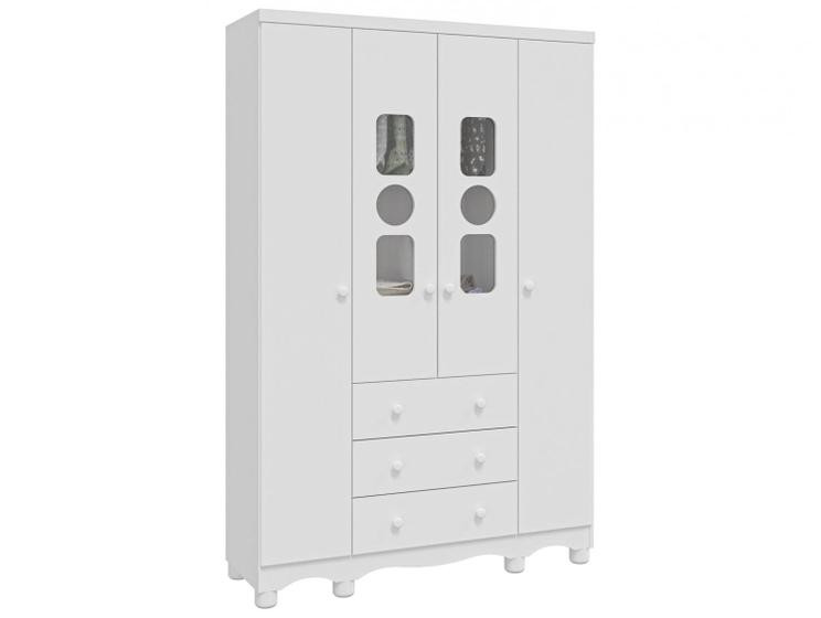 Imagem de Guarda-roupa de Bebê 3 Gavetas 4 Portas Moveis