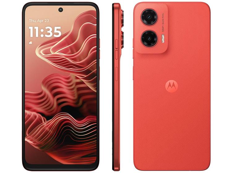 Imagem de Smartphone Motorola Moto G35 256GB Coral 5G 4GB RAM+8GB Ram Boost 5G 6,7" Câm. Dupla + Selfie 16MP