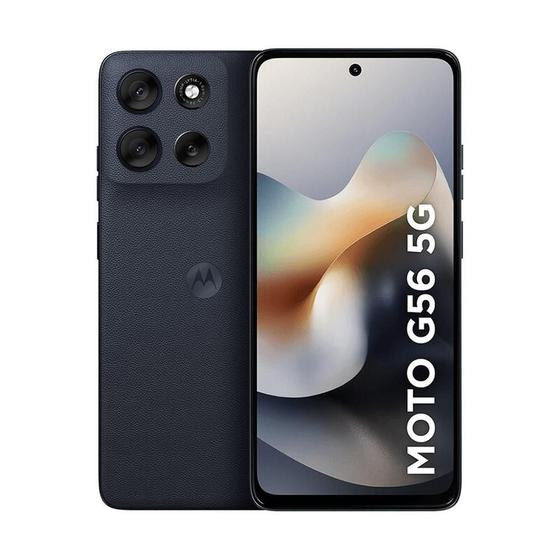 Imagem de Smartphone Motorola Moto G56 5G 256GB - Grafite, 24GB (8GB RAM+16GB Ram Boost), Câmera 50MP e Tela 6,7"