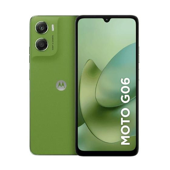 Imagem de Smartphone Motorola Moto G06, 256GB, 4GB RAM e 8GB Ram Boost, Camera 50MP com AI, Bateria de 5200 mAh e Tela 6.9