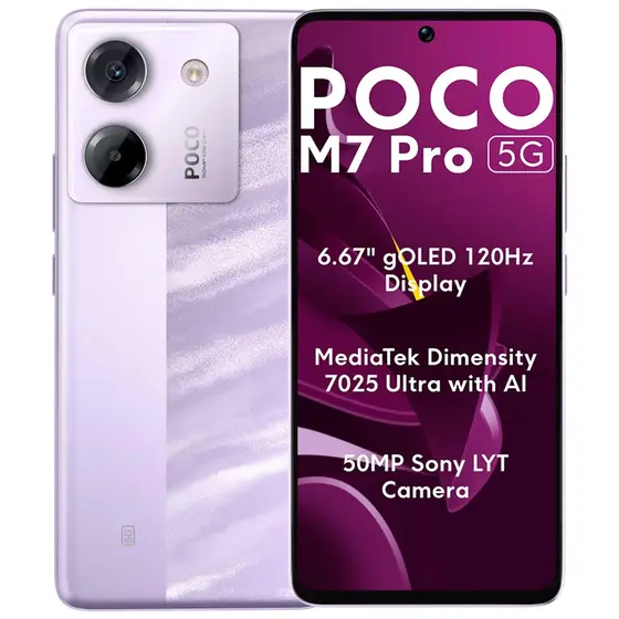 Imagem de Smartphone Xiaomi Poco M7 Pro 5G 256GB 8GB RAM Dual SIM Tela 6.67" - Roxo