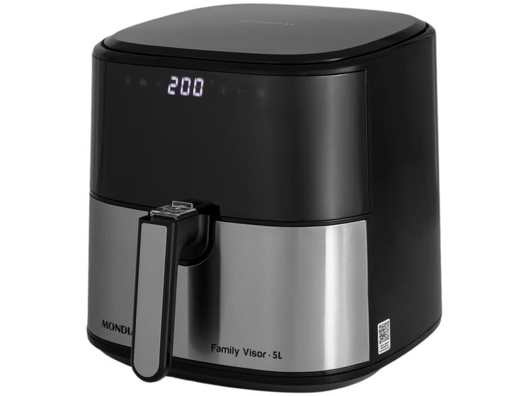 Imagem de Air Fryer Digital Mondial Grand Family Preta com Timer 5L AF-50-DVI