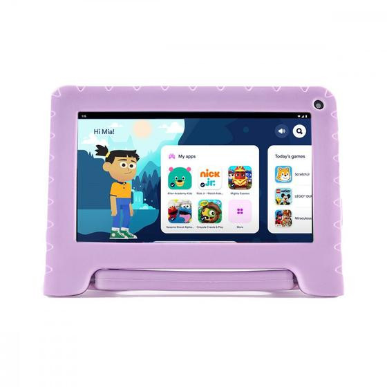 Imagem de Tablet Multi Frozen II com Controle Parental 7 pol 4GB RAM 64GB Android 13 Quad Core + Case + Wi-fi - NB416