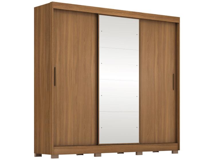 Imagem de Guarda-roupa Casal com Espelho 3 Portas de Correr 6 Gavetas Demóbile Londres
