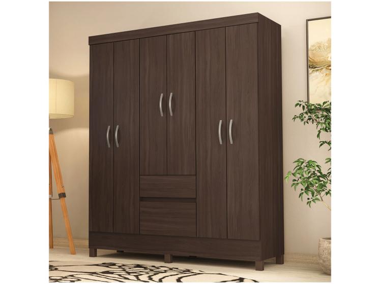 Imagem de Guarda-roupa Casal 2 Gavetas 6 Portas Demóbile Flash II