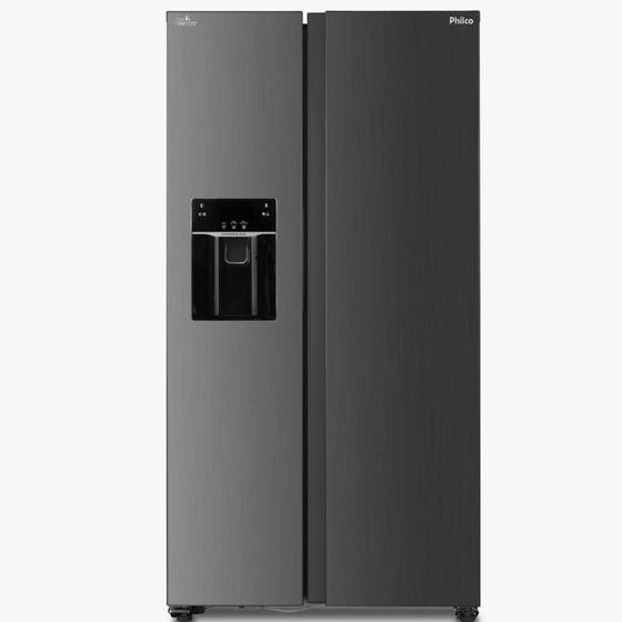 Imagem de Geladeira  Refrigerador Philco Frost Free Eco Inverter 513L Dispenser de Gelo e Água Inox
