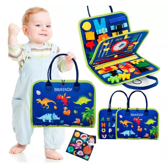 Imagem de Brinquedo Educativo Infantil Maleta de Atividades Aprendizados Pedagógica Montessori Sensorial Diversão para Bebês Crianças