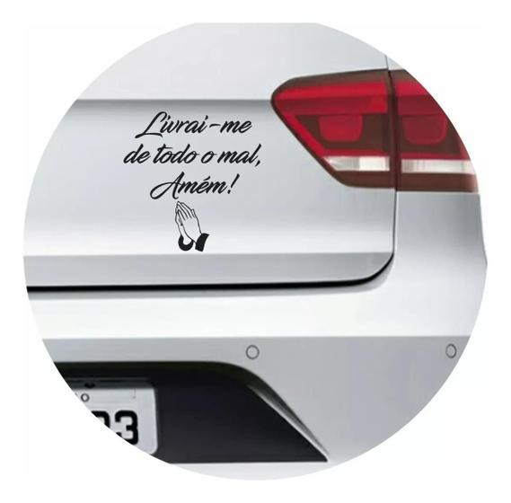 Adesivo Carro Moto Vidro Livraime De Todo O Mal, Amém - Resitank