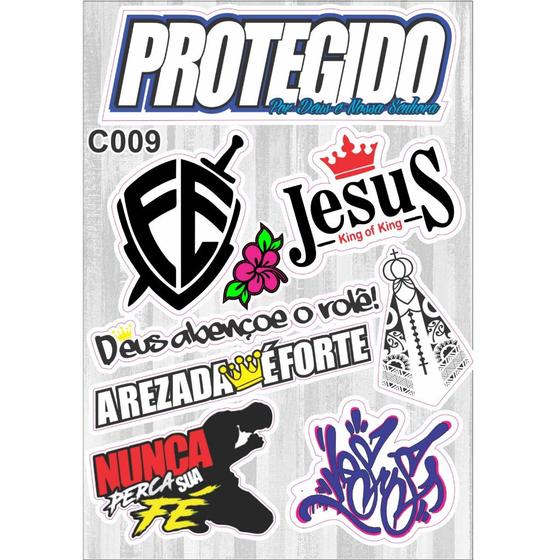 Cartela De Adesivos - C009- Carro - Moto - Caminhão - Bike - Stickers - Marcas - Diversos Otima - Attack Imports