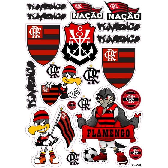 Cartela De Adesivos Personalizados Time - Futebol Carro Moto Bike Motocross Caminhão Super Qualidade - NoBrand