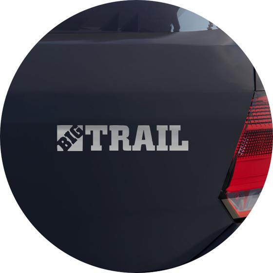 Adesivo de Carro Moto Big Trail Trilha - Cor Prata - Melhor Adesivo