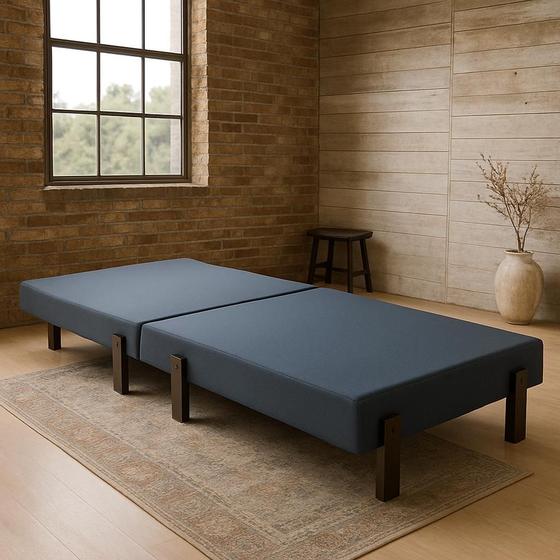 Imagem de Cama Portátil Dobrável Solteiro 188x88 Pés de Madeira - LV