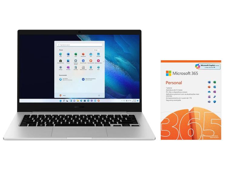 Notebook Samsung Book Go Snapdragon 7c 4GB RAM - 128GB SSD + Microsoft 365 Personal Office 365 1TB
