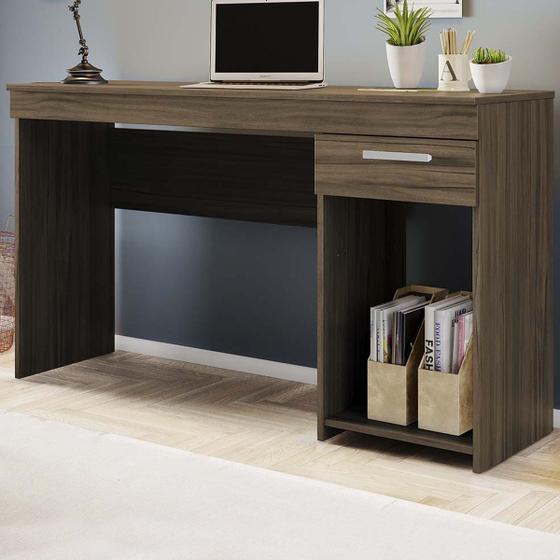 Mesa para Computador Bay 1 Gaveta Nogal - Pnr Móveis