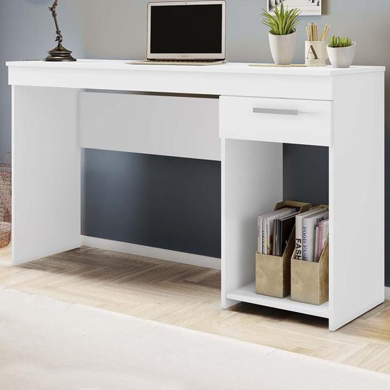 Mesa para Computador Bay 1 Gaveta Branco - Pnr Móveis