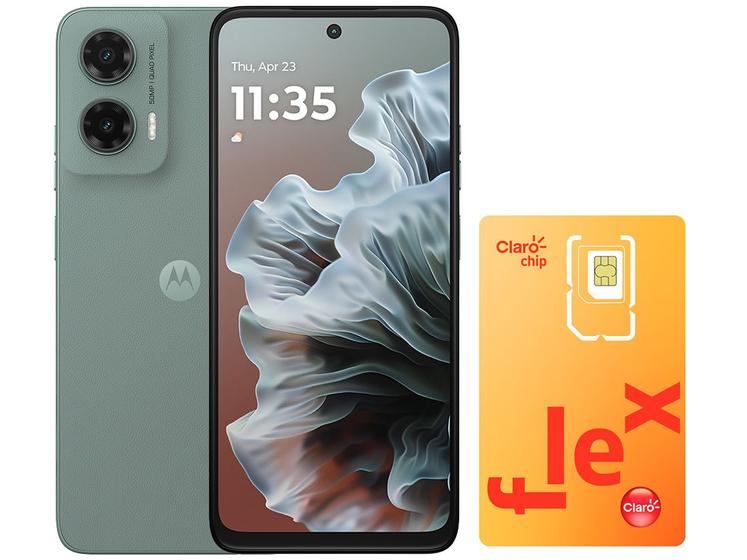 Smartphone Motorola Moto G35 256GB Cinza - 5G + Chip Claro Flex Cobertura Nacional