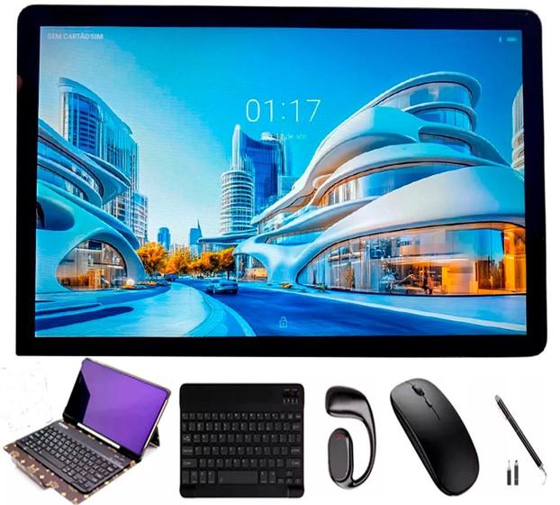 Tablet PC 10.95 Polegadas 5G 6GB/256GB+Teclado+Mouse+Capa+Fone de Ouvido+Entrada/Chips - ATOUCH