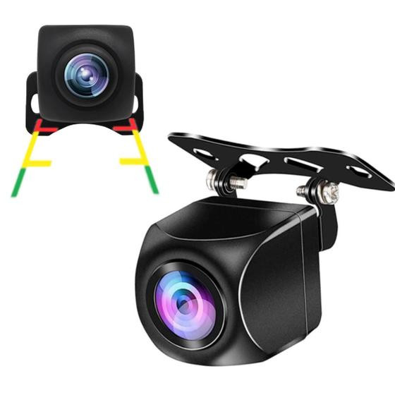 Camera Estacionamento Ré Olho De Peixe Alta Resolução AHD 720p Colorida Carro Van Universal - Ecarview Imports