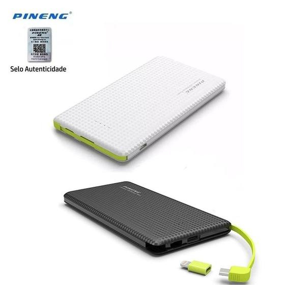 Power Bank Bateria Portátil 10.000mah Carregador Portátil Power Bank Pineng Pn951 Slim 10000 mah - worldwideecomm
